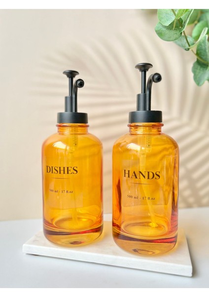 Elite Mermer Altlıklı Amber Sabunluk & Deterjanlık Seti | Dishes, Hands, Soap, Lotion Etiketiyle 1 Adet fiyatları