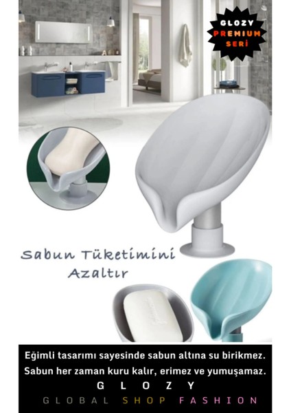 Elite Premium Seri Su Biriktirmeyen Mutfak Banyo Için Hijyenik Vantuzlu Katı Sabun Kabı Giderli Sabunluk 1 Adet fırsatları