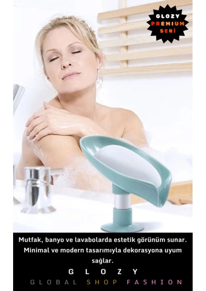 Elite Premium Seri Su Biriktirmeyen Mutfak Banyo Için Hijyenik Vantuzlu Katı Sabun Kabı Giderli Sabunluk 1 Adet indirimleri