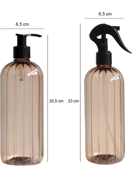 Elite Banyo Seti Plastik Şişe 5'li Açık Kahverengi Sabunluk 500 ml 1 Adet indirimleri