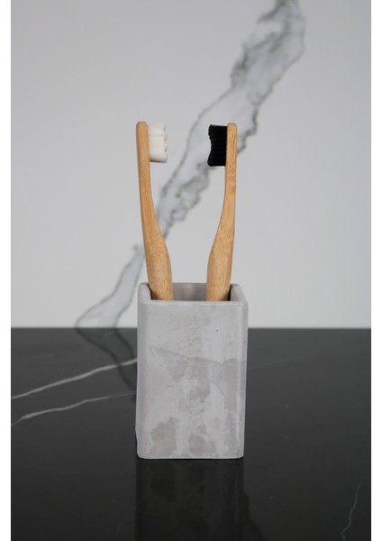 Elite 7 Parça Beton Banyo Seti Katı Sıvı Sabunluk Tepsi Diş Fırçalığı Mumluk Tütsülük Sunumluk 1 Adet modelleri