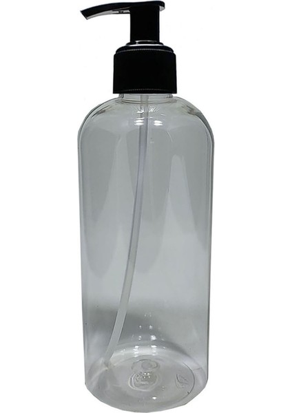 Elite 3 Adet 400 ml Sabun,dezenfekten Siyah Pompalı Boş Pet Şişe 1 Adet