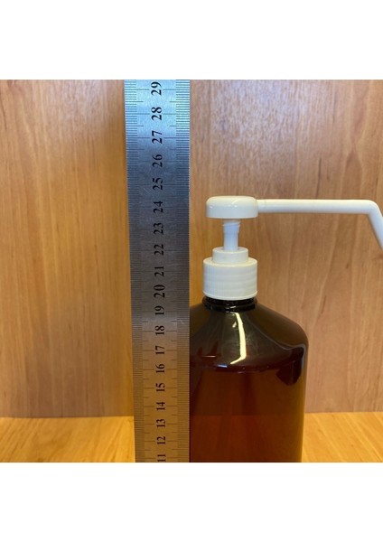 Elite 1000 cc Amber Plastik Şişe - Dispansiyer Pompalı - 1 Litre Kahverengi Boş Plastik Şişe 1 Adet modelleri