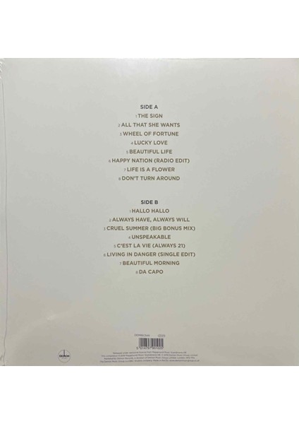 Ace Of Base Gold Lp Plak