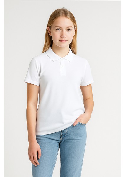 Kadın Polo Yaka Tişört Şık, Basic, Pamuklu Kısa Kollu Yazlık T-Shirt Nefes Alan Kumaş, Günlük & Şık