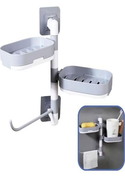 Elite Çoklu Sabun Tutucu Fonksiyonel Banyo Sabunluk 1 Adet