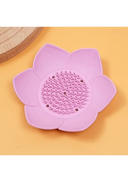 Elite Lotus Şekilli Şık Katı Sabunluk Silikon Su Giderli 1 Adet