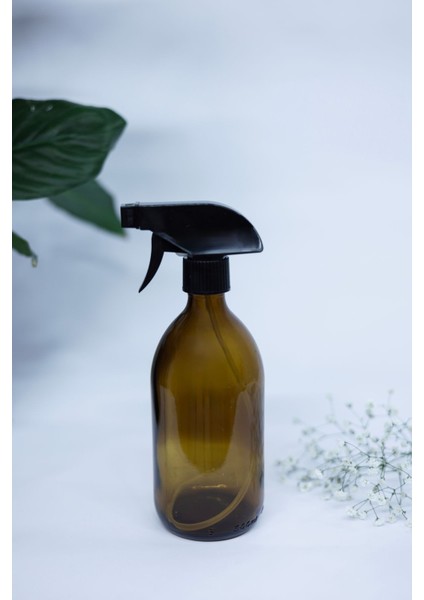 Elite 500ML Amber Kahverengi Cam Sprey Şişe Sıvı Spreyi Glass Spray 1 Adet 1 Adet