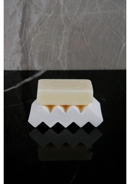 Elite Banyo Mutfak Tuvalet Beton Katı Sabunluk Zikzak Model 1 Adet modelleri