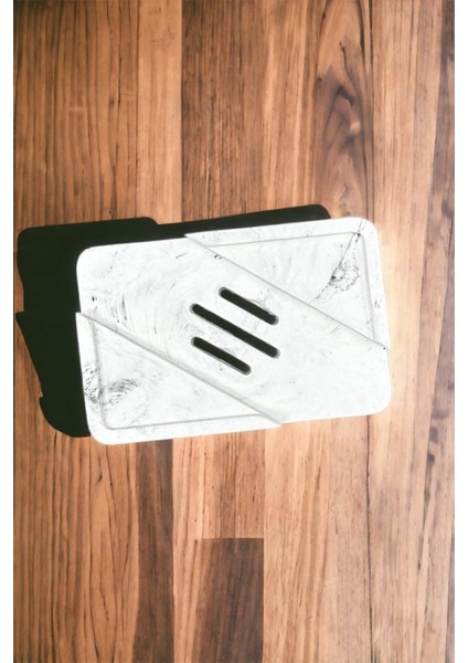 Elite Mermer Desenli Banyo Mutfak Tuvalet Beton Katı Sabunluk Su Giderli Süzgeç Model 1 Adet