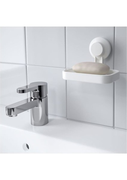 Elite Banyo Sabunluğu Vantuzlu Beyaz 14X10 cm 1 Adet