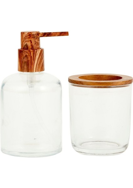 Woody 2 Parça Kahverengi Ahşap Banyo Aksesuar Seti – Suya Dayanıklı, Şık ve Uzun Ömürlü Tasarım fiyatları