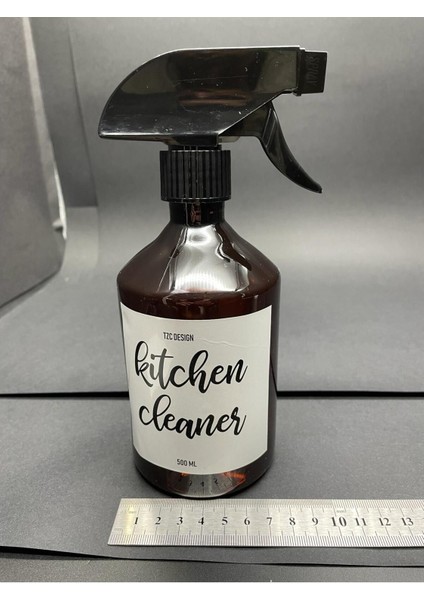 Elite Amber Kahverengi Plastik Şişe Mutfak Temizleyici Kitchen Cleaner 500 ml Beyaz Etiketli 1 Adet