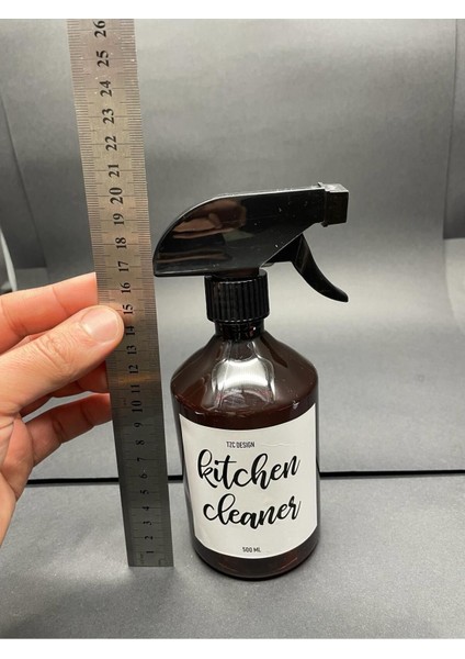 Elite Amber Kahverengi Plastik Şişe Mutfak Temizleyici Kitchen Cleaner 500 ml Beyaz Etiketli 1 Adet modelleri