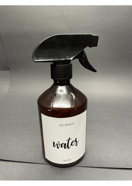 Elite Amber Kahverengi Plastik Şişe Su Sprey Water Sprey 500 ml Beyaz Etiketli 1 Adet