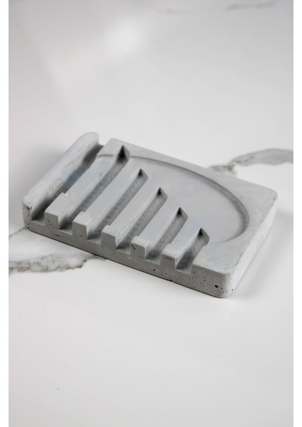 Elite Mermer Desenli Banyo Mutfak Tuvalet Beton Katı Sabunluk Su Giderli 8X13 cm 1 Adet fiyatları