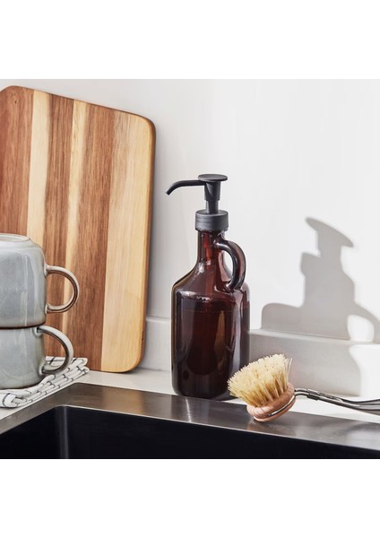 Elite Ikea Valvardad 21 cm Kahverengi Cam Sıvı Sabunluk 380 ml 1 Adet