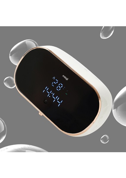 Elite Mio SM01 Saatli 2000MAH Şarjlı Dijital Ekranlı 350ML Köpük Sabunluk Dispenser - Beyaz 1 Adet