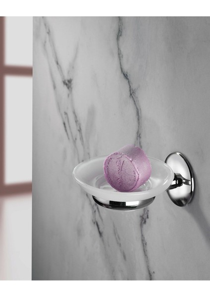 Elite Blg Haus Krom Kaplama Mat Plastik Hazneli Katı Sabunluk S-105 Kycshp 471408 1 Adet