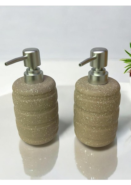 Elite 4122 Metal Standlı Yuvarlak Sıvı Sabunluk Tezgah Üstü Banyo Mutfak Lavabo Sabunluğu 1 Adet