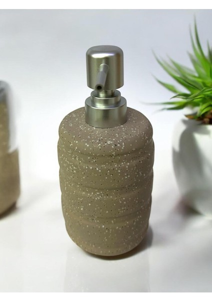 Elite 4122 Metal Standlı Yuvarlak Sıvı Sabunluk Tezgah Üstü Banyo Mutfak Lavabo Sabunluğu 1 Adet