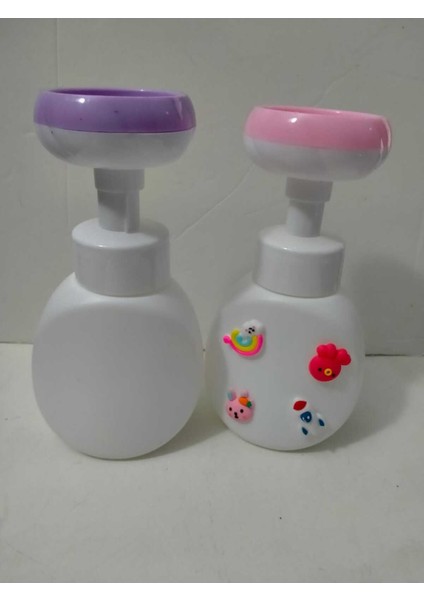 Elite Çiçek Şekilli Köpük Verici Sıvı Sabunluk 300 ml El Köpük Dağıtıcı 3 D Stickerlı 1 Adet