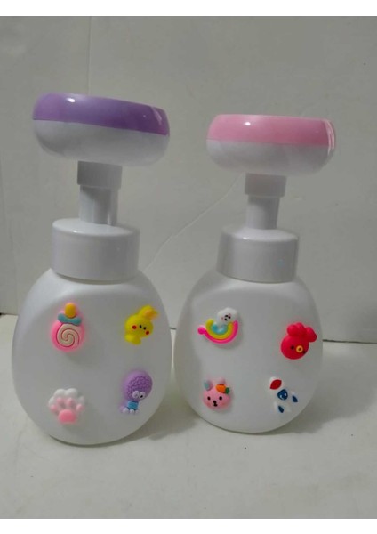 Elite Çiçek Şekilli Köpük Verici Sıvı Sabunluk 300 ml El Köpük Dağıtıcı 3 D Stickerlı 1 Adet