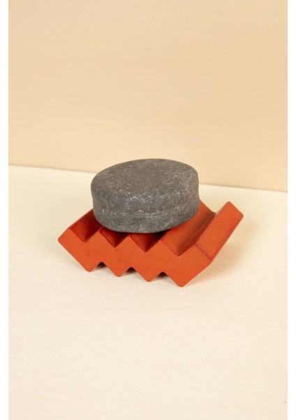Elite Dekoratif Terracotta Renk Zikzag Sabunluk,sabunluk Altı Beton 1 Adet fiyatları