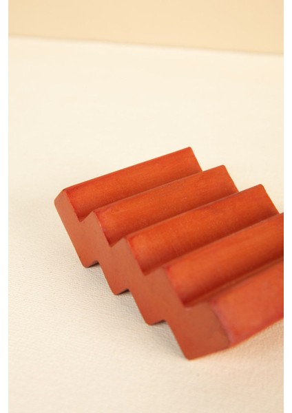 Elite Dekoratif Terracotta Renk Zikzag Sabunluk,sabunluk Altı Beton 1 Adet indirimleri