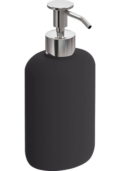 Elite Quality Sıvı Sabunluk Hacim 300 ml Ikea Pompalı Sabun Kabı Stoneware Koyu Gri Yükseklik 18 cm 1 Adet