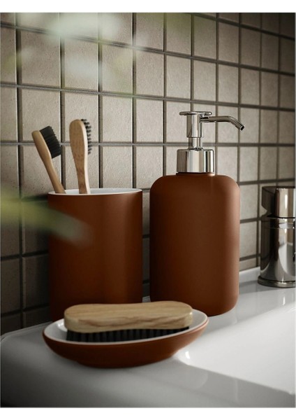 Elite Porselen Ekoln Kahverengi 13X9 cm Sabunluk Kahverengi 1 Adet modelleri