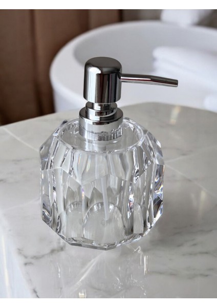 Elite Akrilik Kristal Tombul Sıvı Sabunluk 1 Adet
