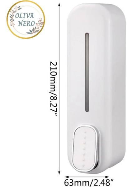 Elite Beyaz 350 ml Duvara Monte Banyo Sıvı Sabun Yıkama Losyon El Dezenfektanı Aile Otel Mutfak Duş Jeli 1 Adet