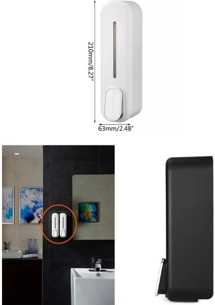 Elite Beyaz 350 ml Duvara Monte Banyo Sıvı Sabun Yıkama Losyon El Dezenfektanı Aile Otel Mutfak Duş Jeli 1 Adet