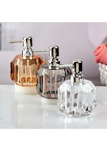 Elite Avangarde Füme Kristal 180 ml Akrilik Sıvı Sabunluk 1 Adet