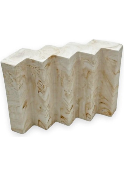 Elite Mermer Desenli Banyo Mutfak Tuvalet Beton Katı Sabunluk Zikzak Model 1 Adet modelleri