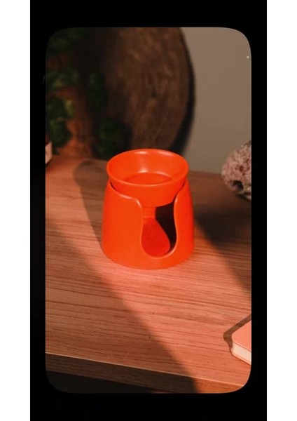 Elite Siyah Özel Tasarım Seramik El Yapımı Buhurdanlık | Mumluk | Dekoratif (1 Adet Tealight Mum Ile) 1 Adet