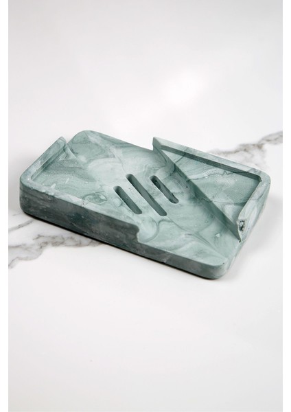 Elite Mermer Desenli Banyo Mutfak Tuvalet Beton Katı Sabunluk Su Giderli Süzgeç Model 8X13 cm 1 Adet fiyatları