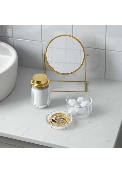Elite 3'lü Cam Banyo Lavabo Seti - Diş Fırçalık, Cam Kutu, Sabunluk 1 Adet
