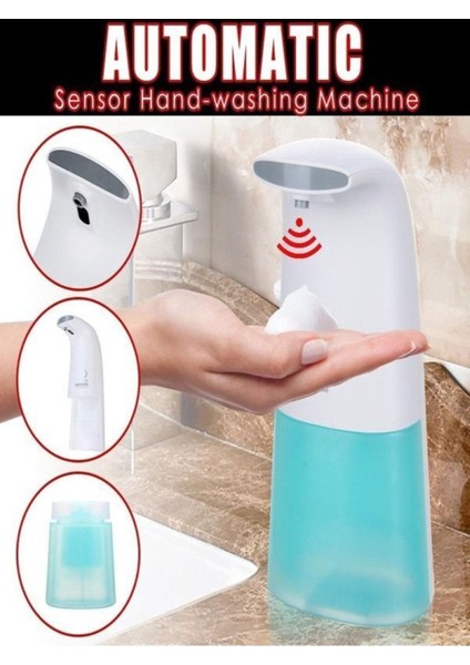 Elite Beyaz Sensorlu USB Kablolu Sıvı Sabunluk Kopuk Verici 21X5X10CM 300ML Banyo Seti Plastik 1 Adet indirimleri