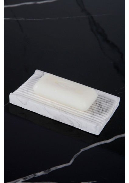 Elite Marble Serisi Dikdörtgen Beton Katı Sabunluk 1 Adet