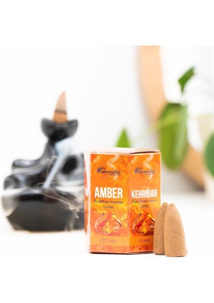 Elite Amber Geri Akışlı Organik Şelale Tütsü (Backflow) 1 Adet