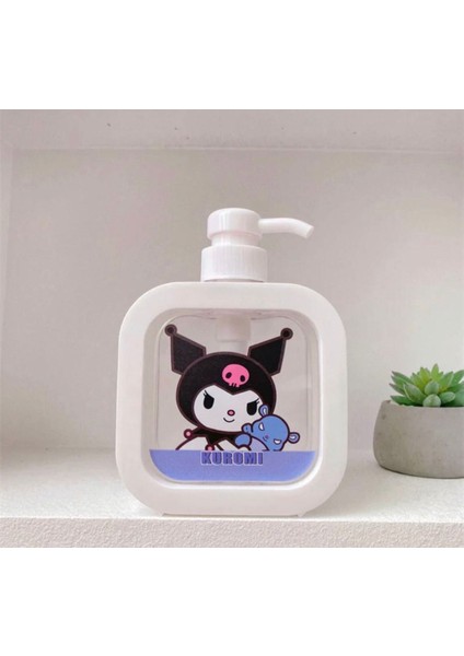 Elite Kuromi Sanrio Kawai Kore Sıvı Sabunluk Şampuan Şişesi Dezenfektan Duş Jeli Kutusu 300 ml Hediye 1 Adet