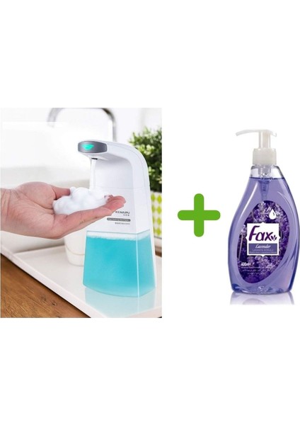 Elite Sensörlü Fotoselli Sıvı Sabunluk 21X10X5CM ve 1 Adet 400 ml Sıvı Sabun Lavanta Kokulu 1 Adet