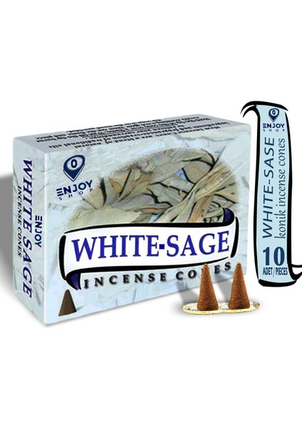 Elite White Sage / Adaçayı Konik Tütsü Beyaz Adaçayı Kokulu Tütsü 10 Adet Not. Geri Akışlı Değildir 1 Adet