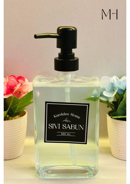 Elite 350 ml Modern ve Şık Tasarım Cam Sıvı Sabun & Deterjanlık 1 Adet
