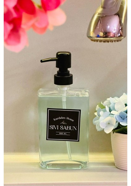 Elite 350 ml Modern ve Şık Tasarım Cam Sıvı Sabun & Deterjanlık 1 Adet modelleri