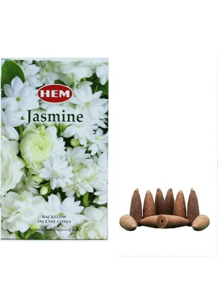 Elite Jasmine (Yasemin) Back Flow Konik Tütsü Tekli Paket Geri Akış Tütsü 1 Adet