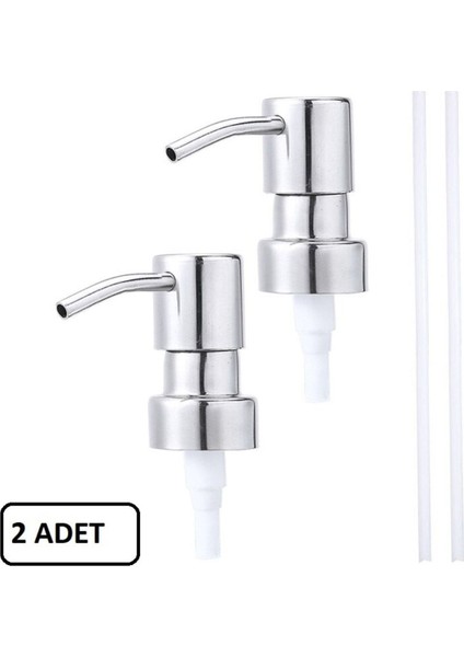 Elite Yedek Sıvı Sabunluk Pompası Krom Kaplama Gümüş Renk -28 mm Çap 2 Adet 1 Adet