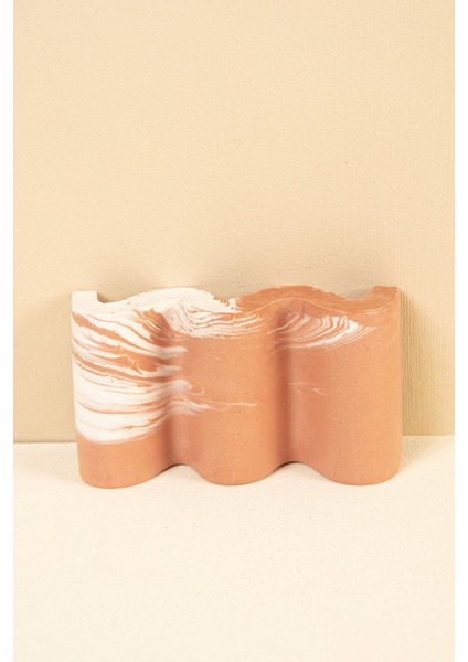 Elite Terracotta Beton Katı El Sabunluk,beton Dalga Modelli Sabunluk 1 Adet modelleri